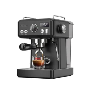 HiBREW H10A 20Bar Professional Semi Automatic + FREE Bottomless Portfilter +FREE TAMPER + FREE PITCHER (Black)