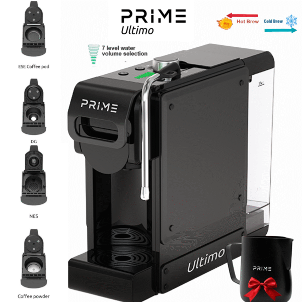 PRIME Ultimo  7 in 1 Multi-Capsule Coffee Machine, FREE Milk pitcher &  Mug