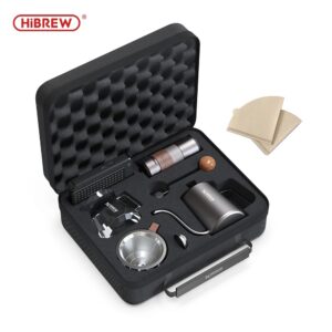 HiBREW Pour Over Coffee Kettles Manual Coffee Grinder Coffee Maker 8 Pcs Set