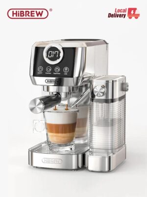 HiBREW 3 in 1 Semi Automatic Espresso Cappuccino Latte Coffee Machine Automatic Milk Froth Ground Coffee Stainless Steels H13A